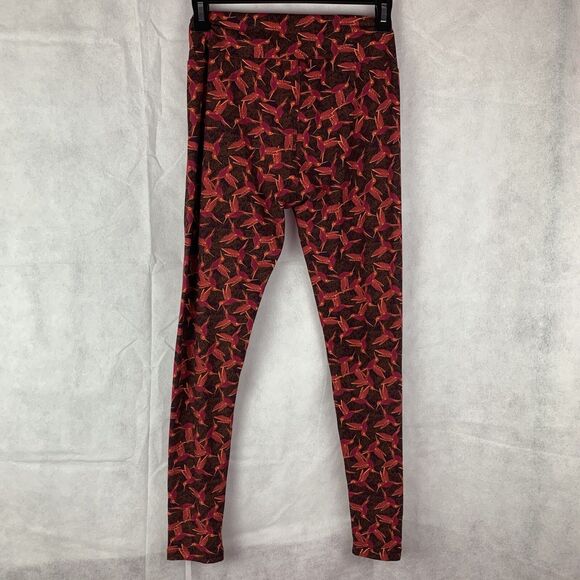 Lularoe leggings sport birds Hummingbirds abstract comfort rn142161 retro - Picture 9 of 16